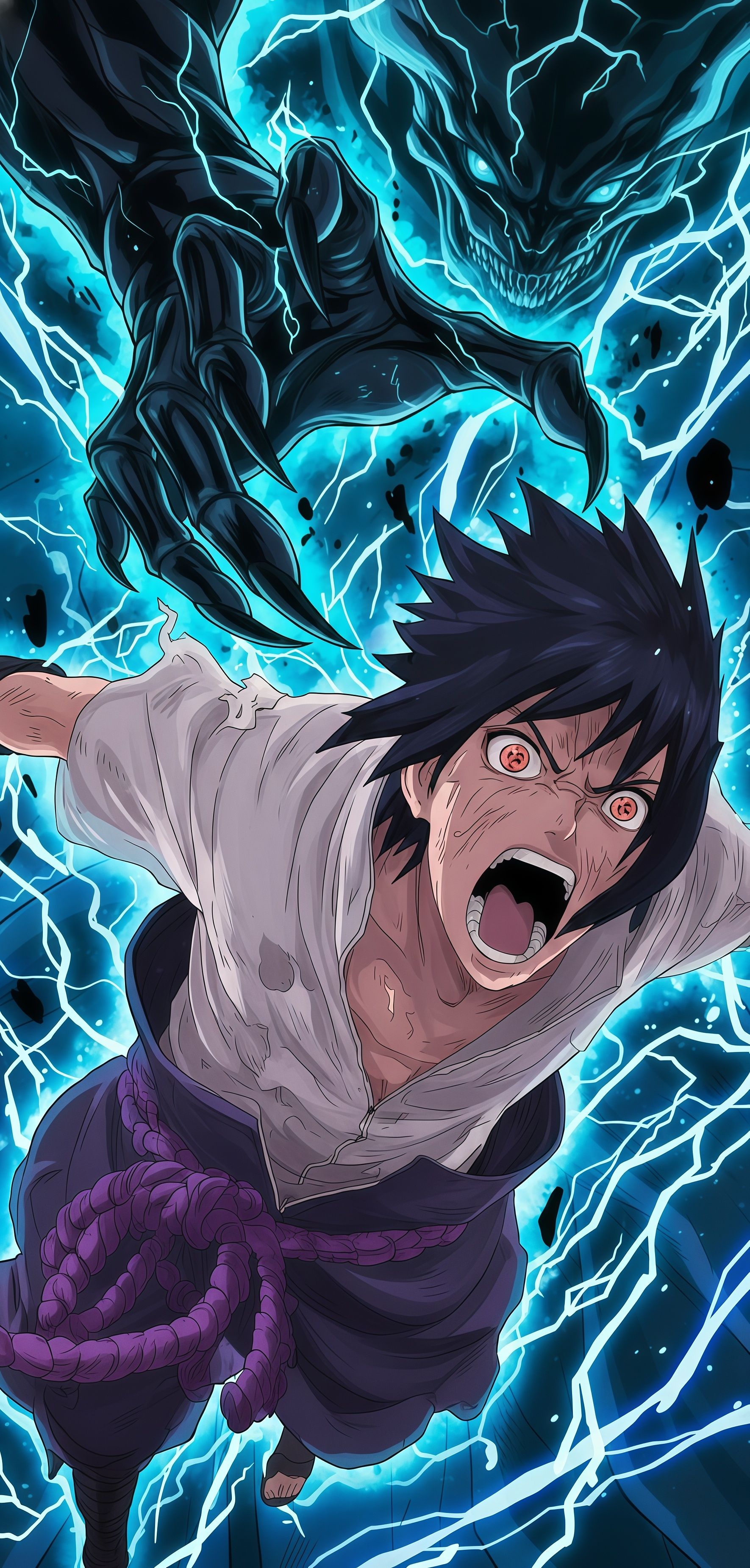 Sasuke Uchiha Angry Chidori Anime Wallpaper