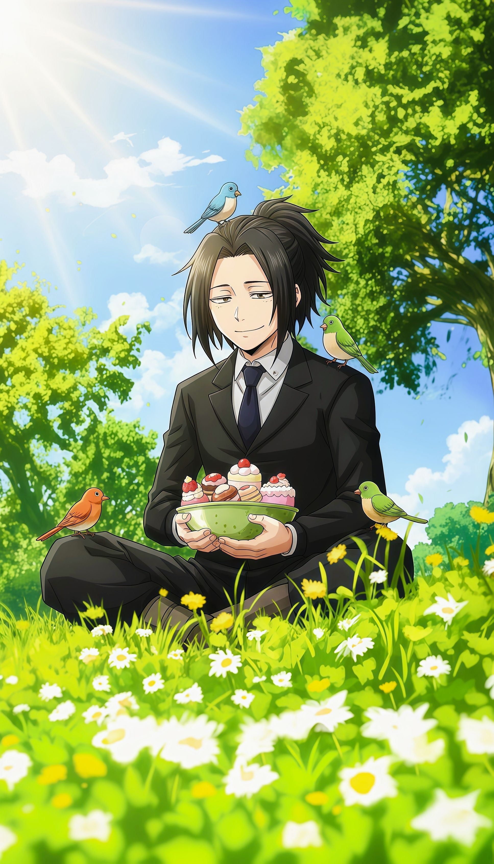 Anime Aesthetic Nature Picnic Wallpaper