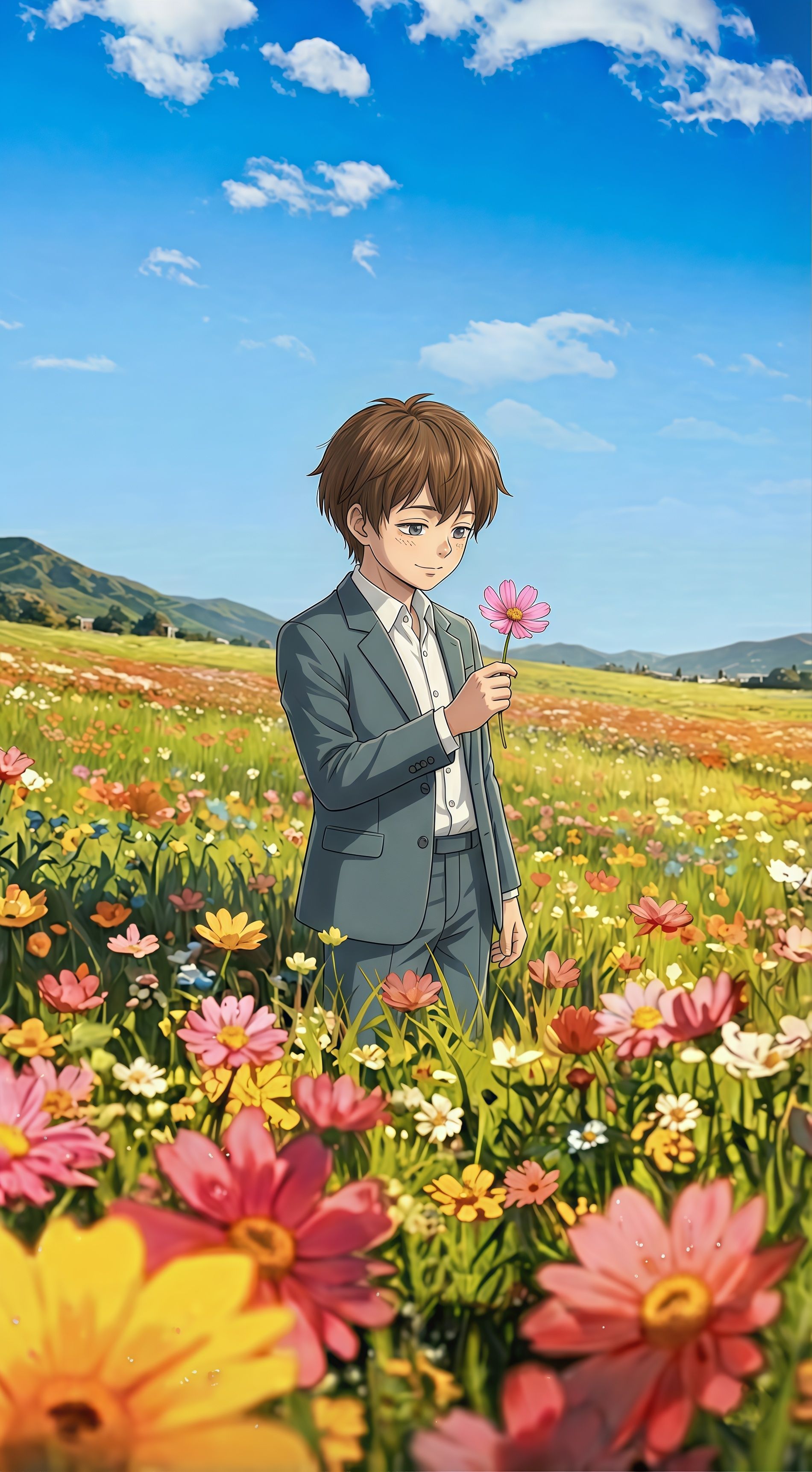 Damian Desmond Flower Field Wallpaper