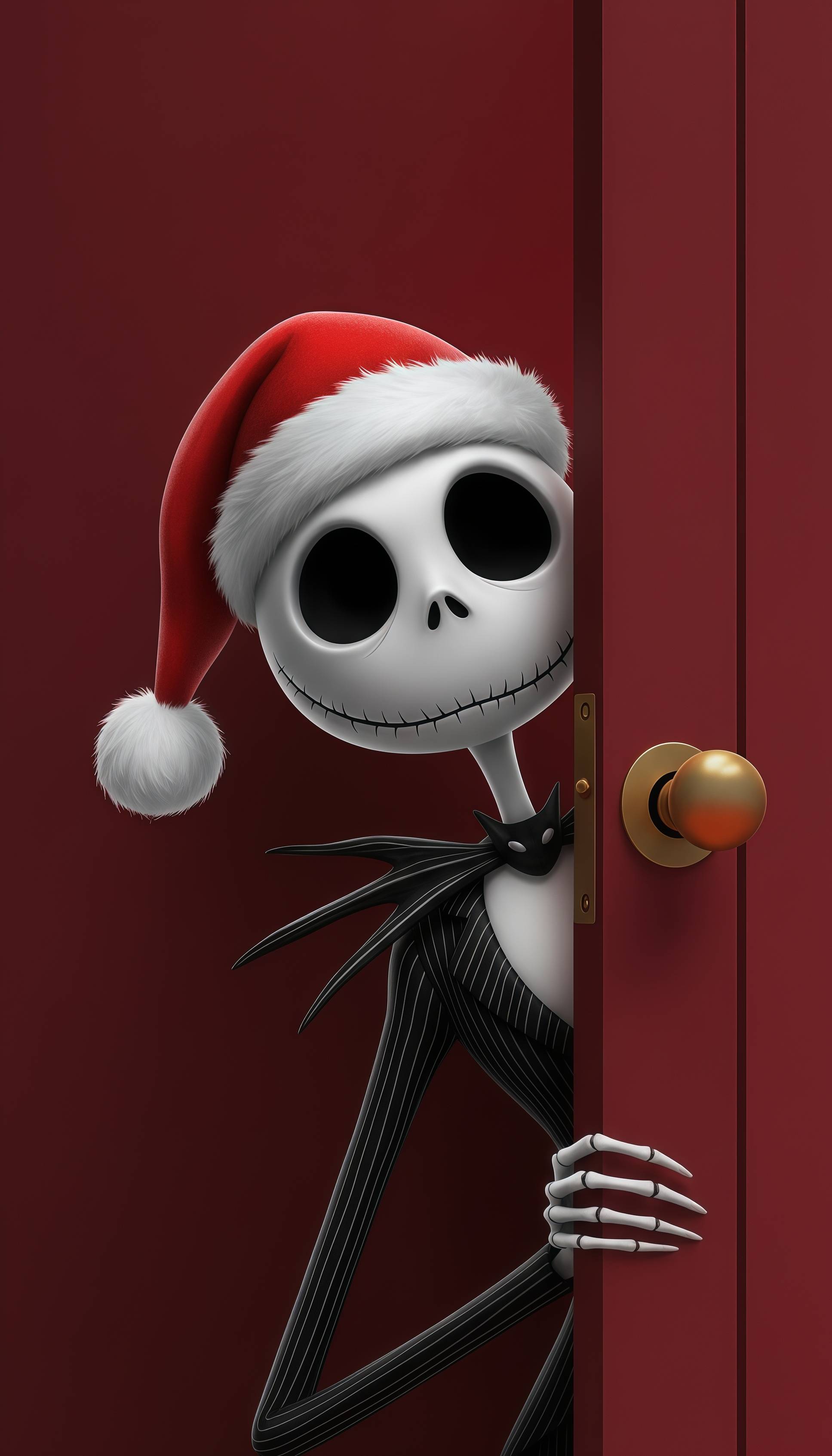 Jack Skellington Christmas Peeking Live Wallpaper