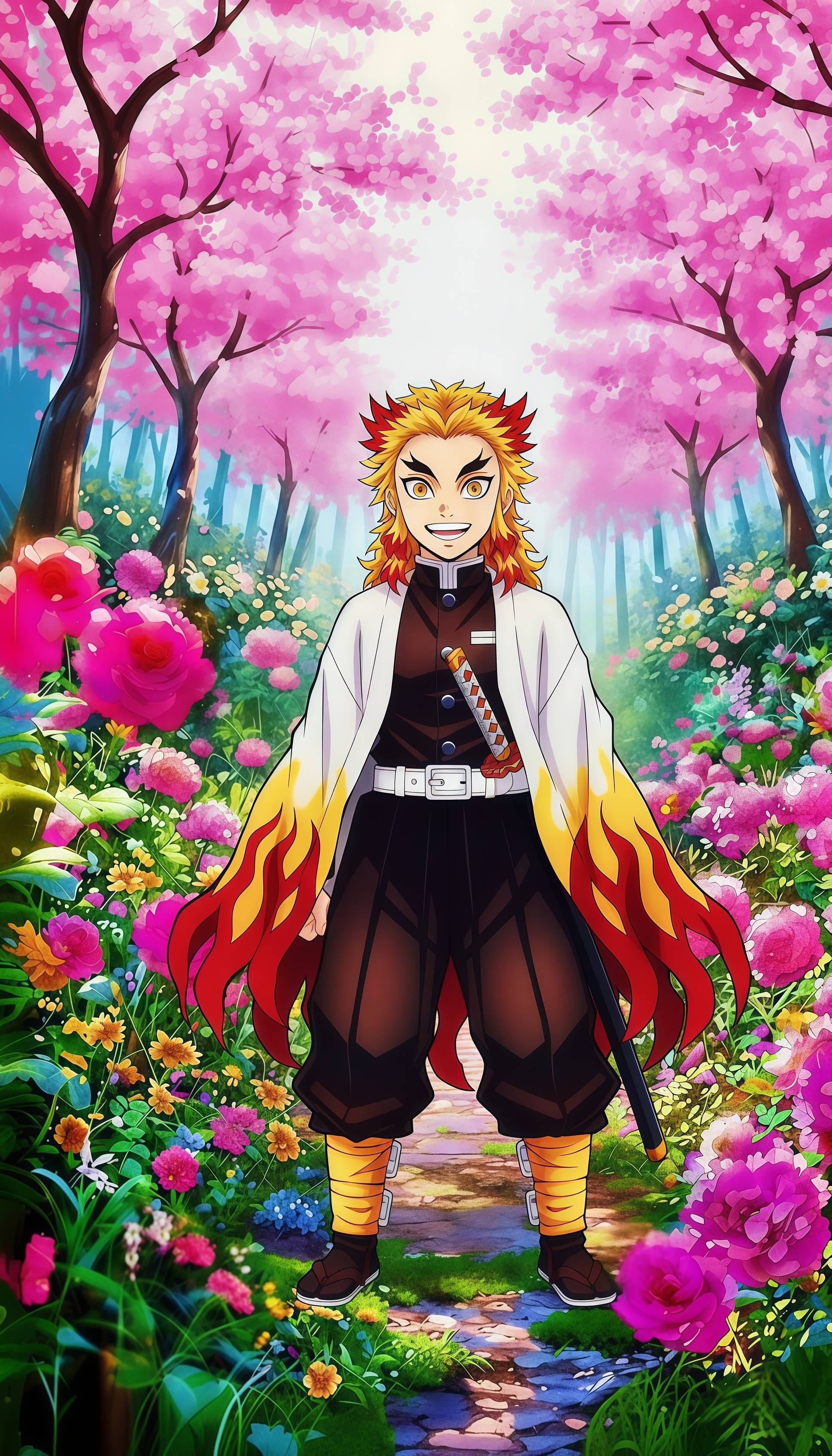 Kyojuro Rengoku Aesthetic Wallpaper