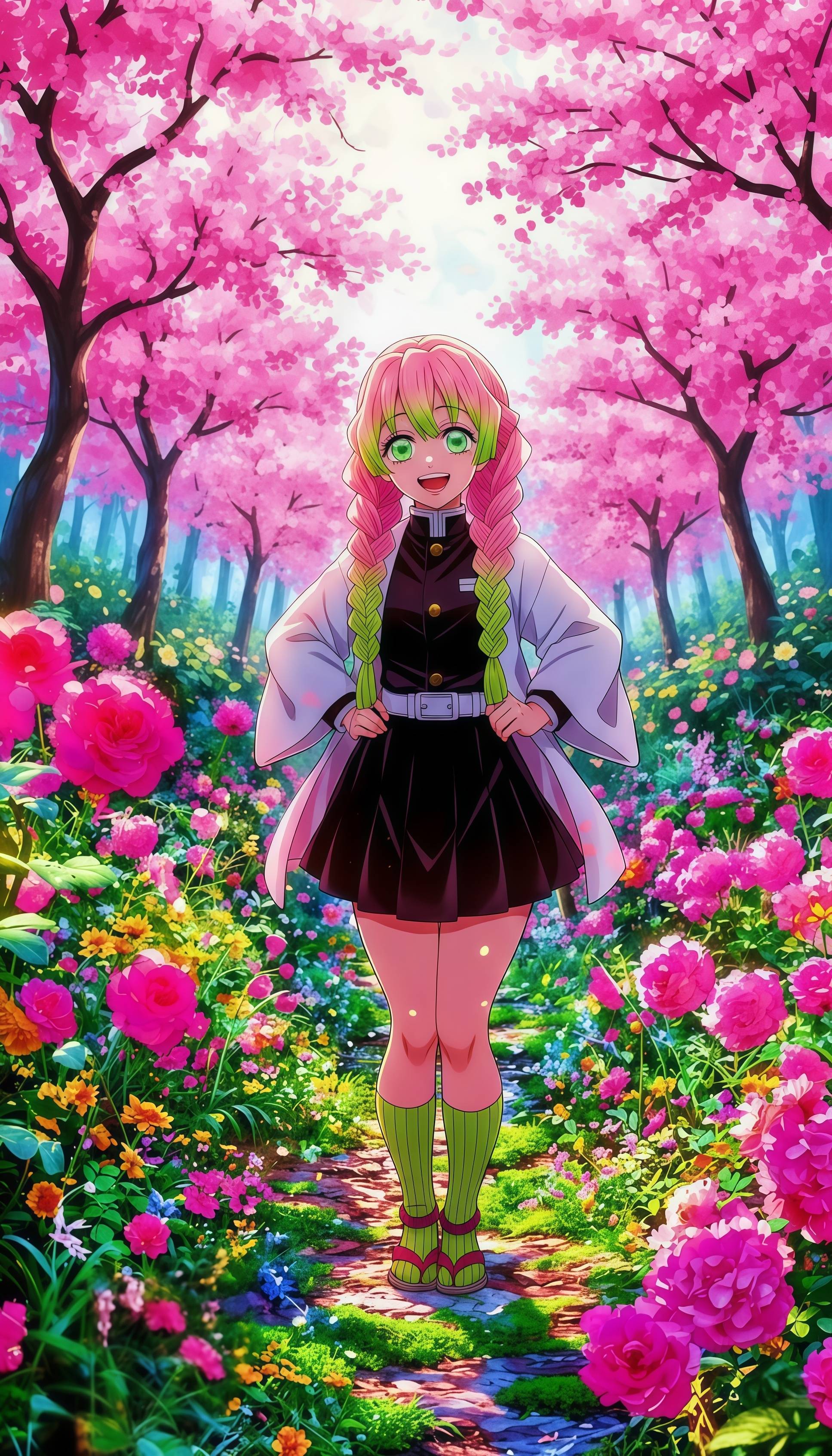 Mitsuri Kanroji Aesthetic Wallpaper