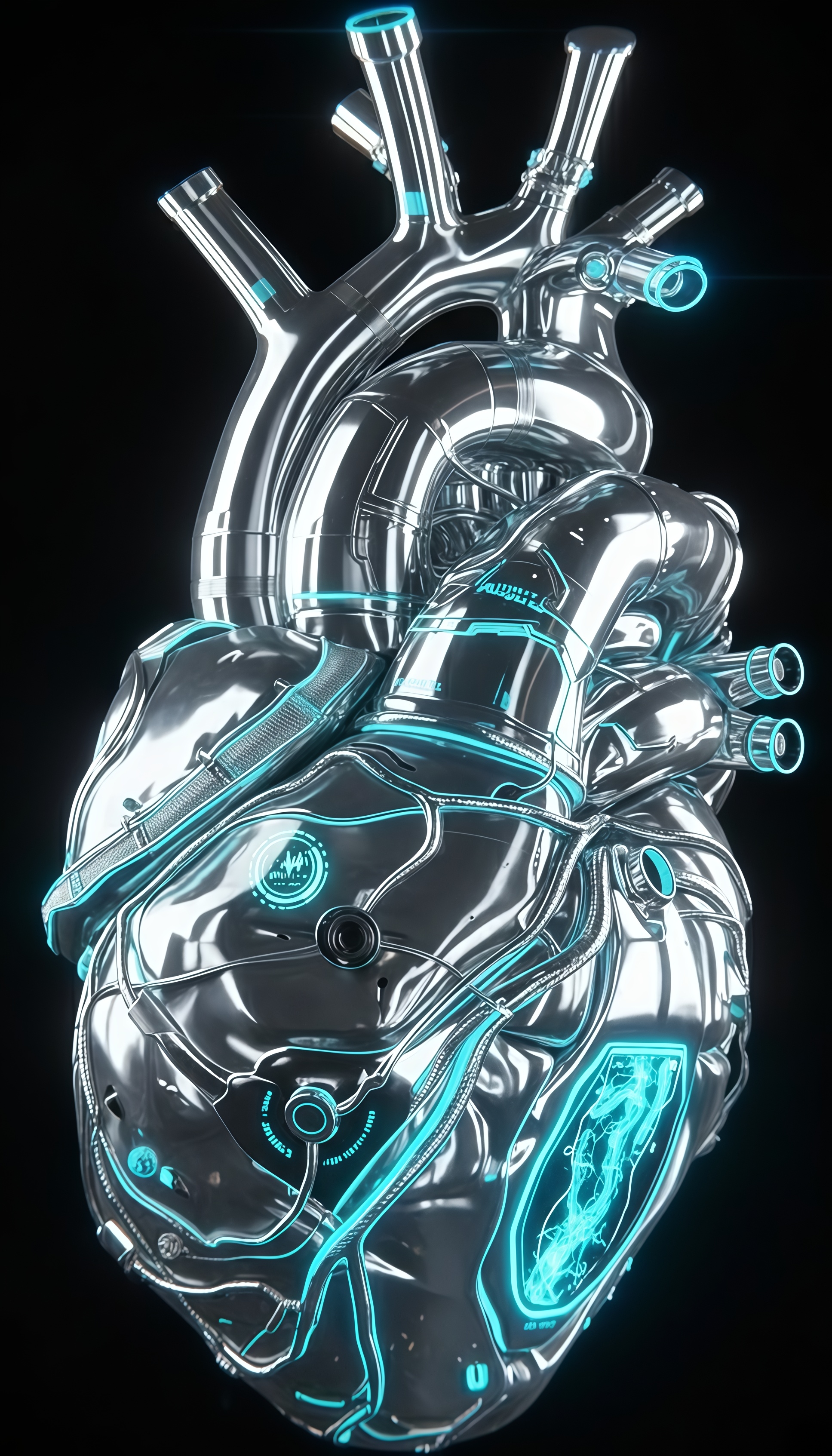Sci-Fi Metallic Heart Cyberpunk Thruster Live Wallpaper