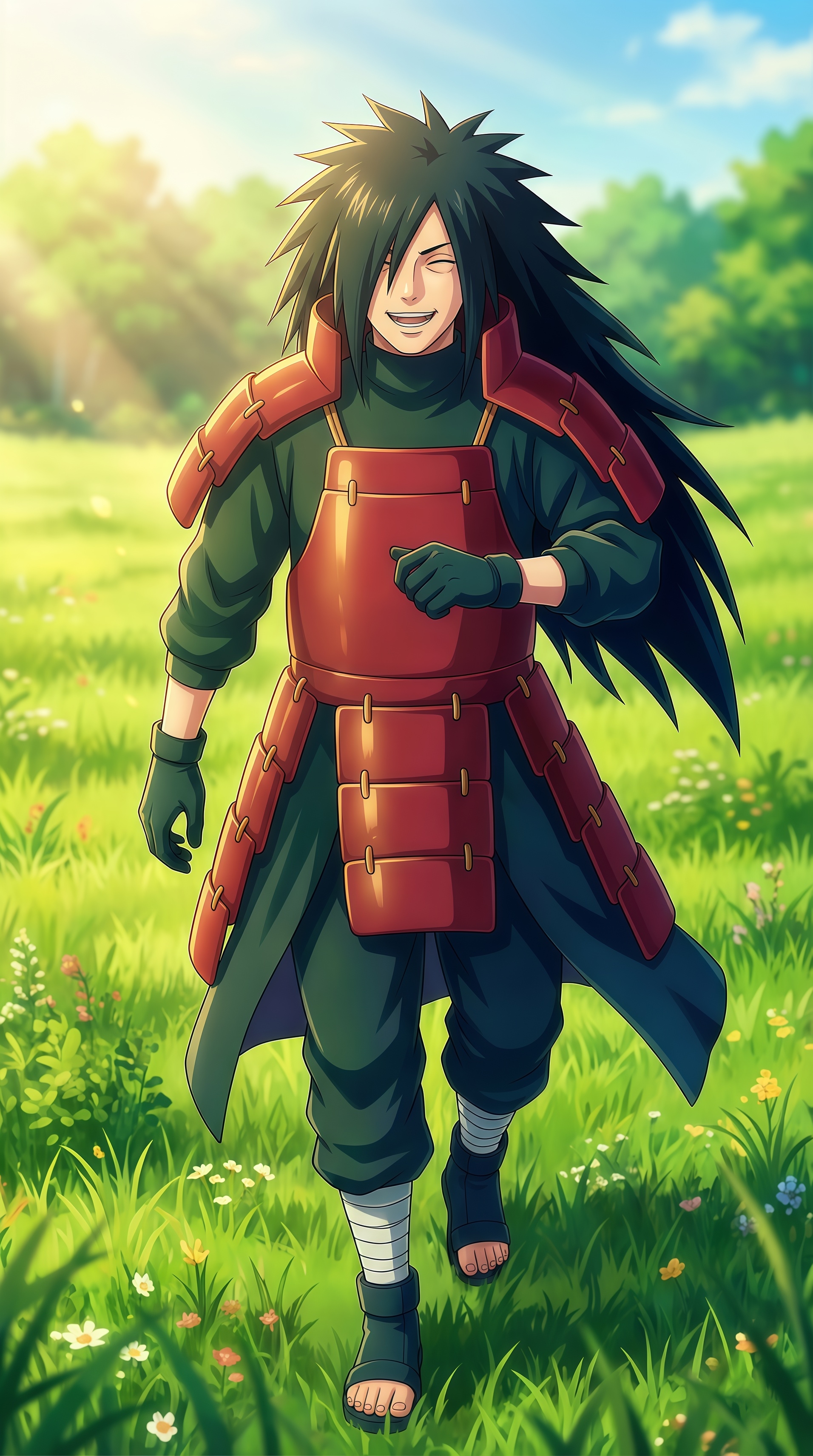 Madara Uchiha Peaceful Field Anime Wallpaper