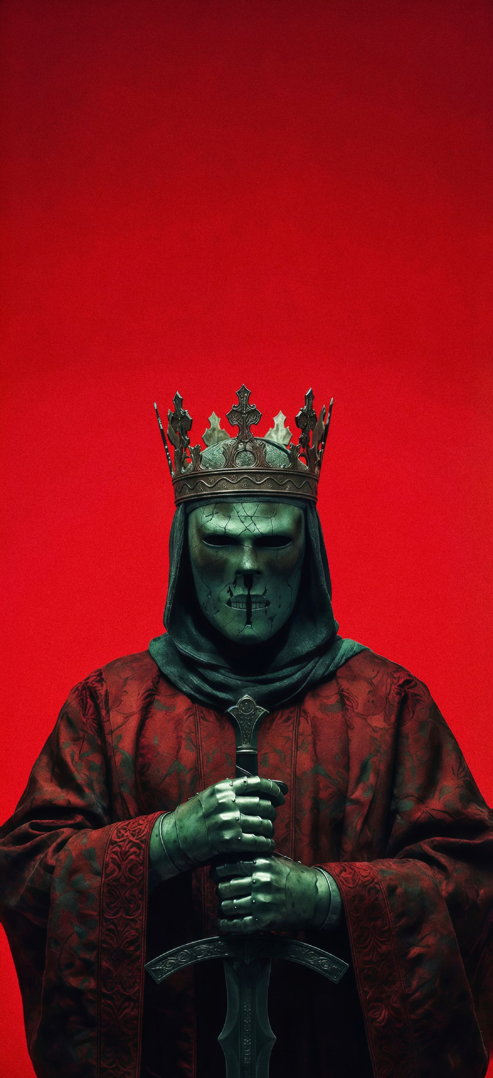 Medieval Knight King Mask Wallpaper