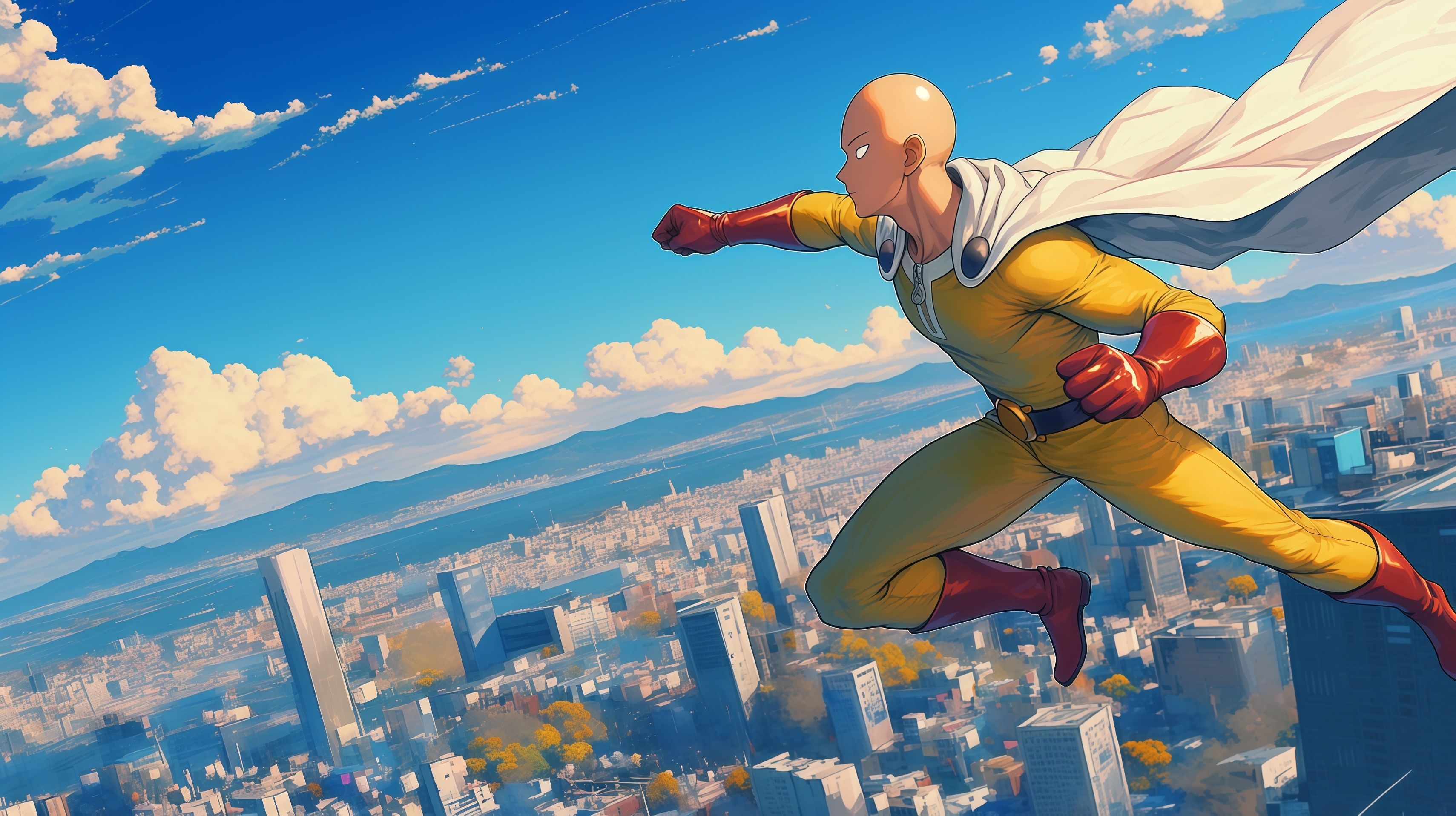 One Punch Man Saitama Desktop Wallpaper