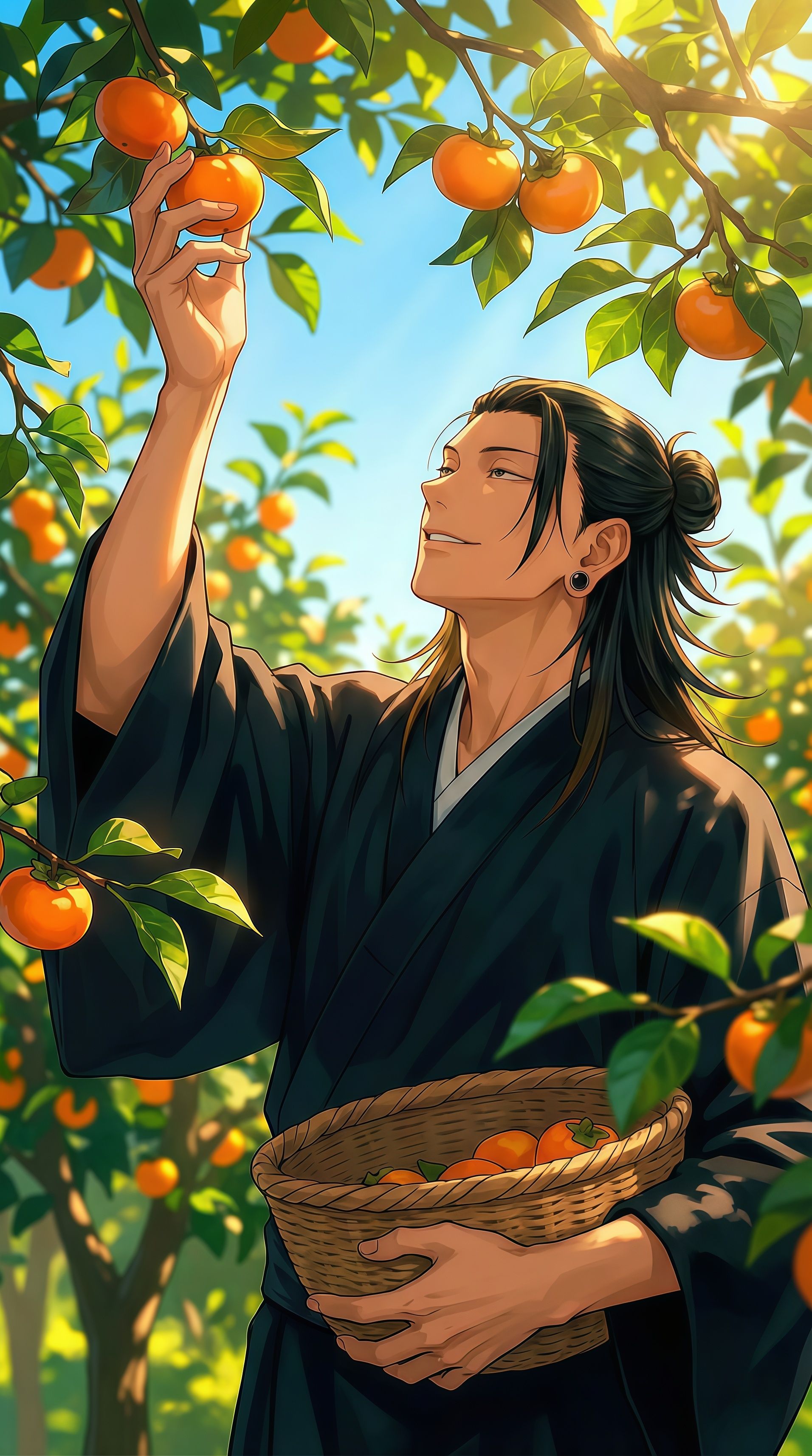 Suguru Geto Orange Orchard Wallpaper
