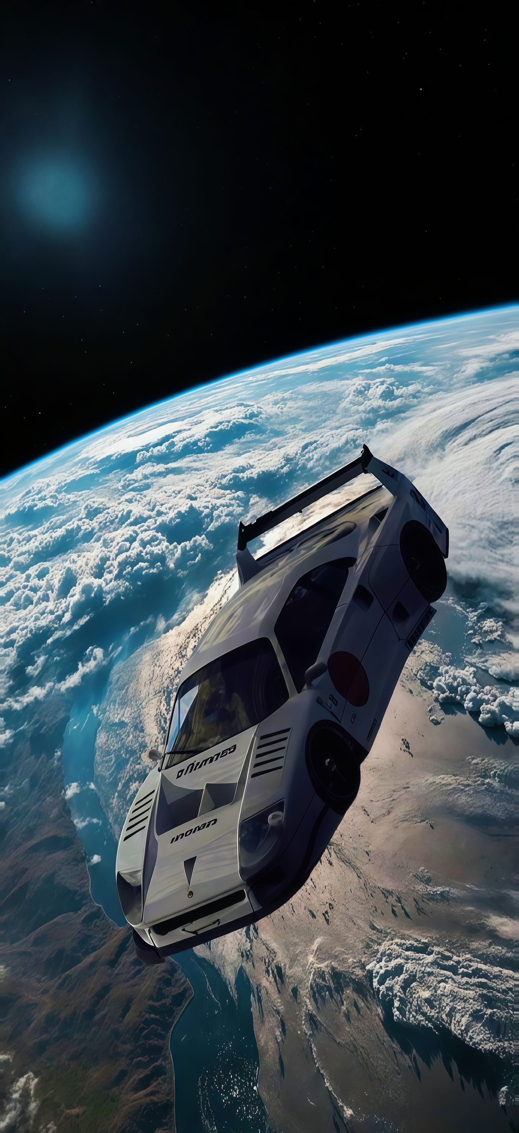 Ferrari F40 LM Space Aesthetic Wallpaper