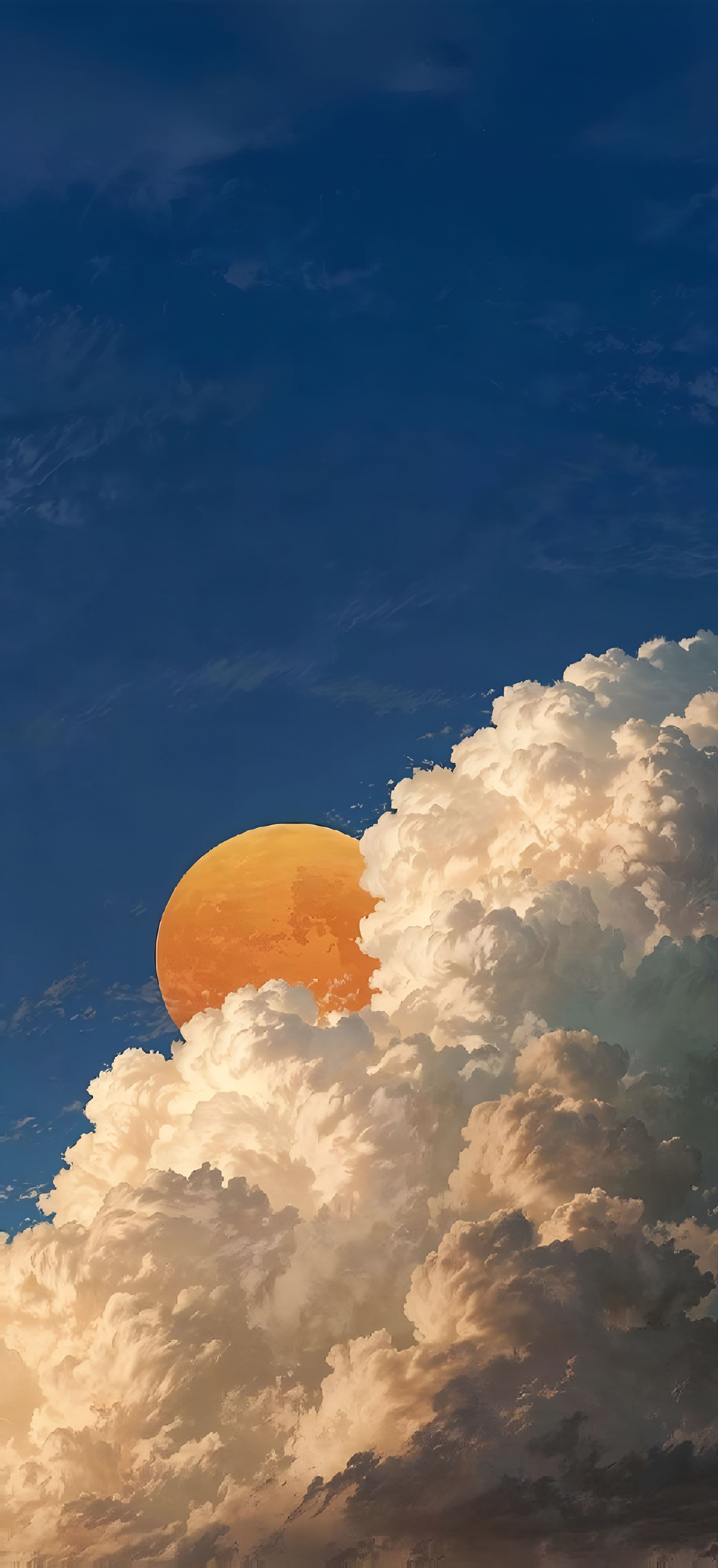 Golden Sun Clouds Wallpaper