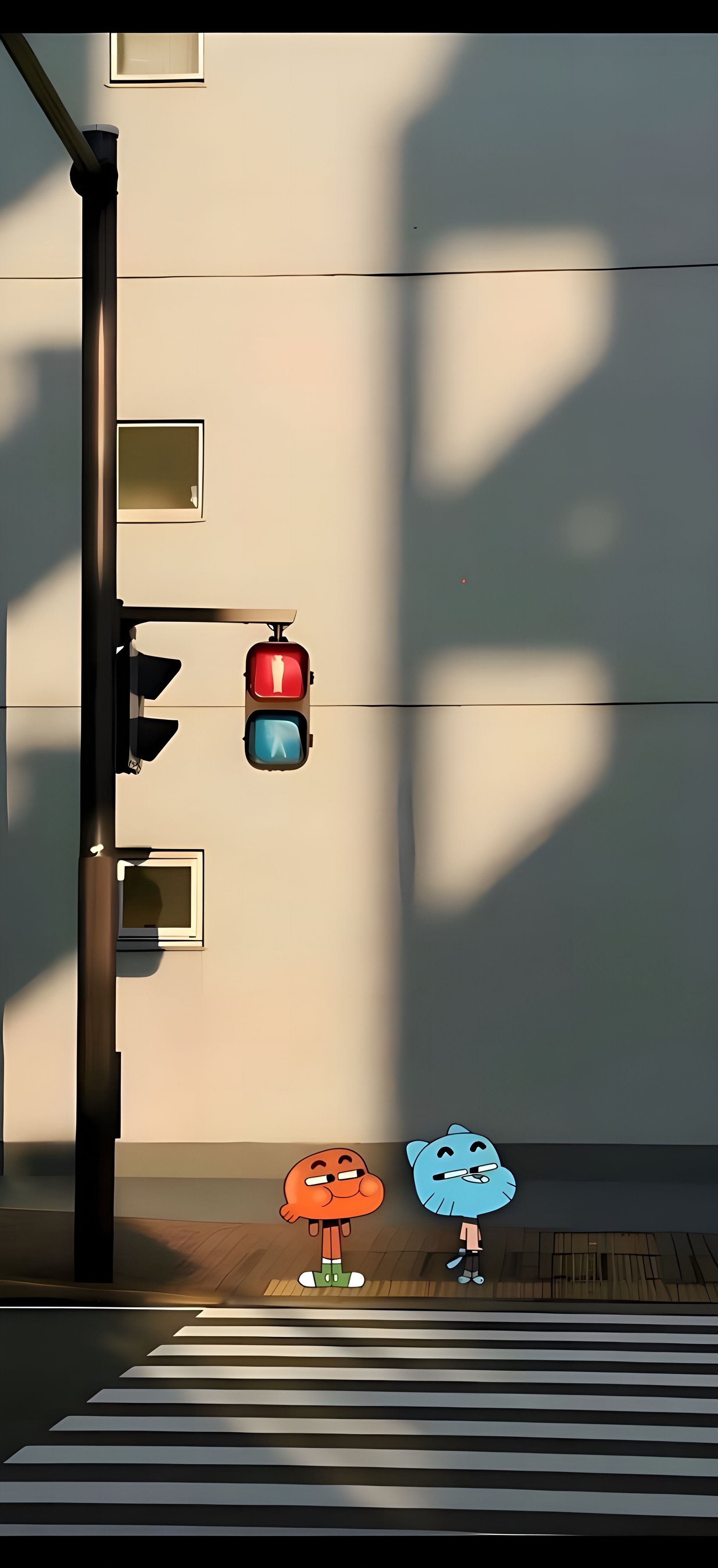 Gumball and Darwin Urban Street Wallpaper