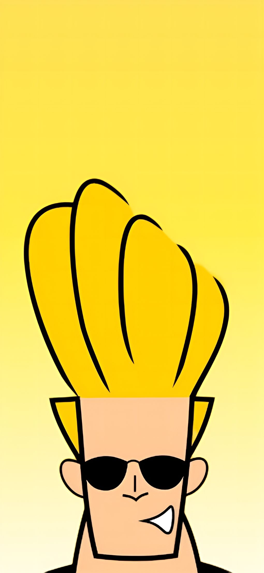 Johnny Bravo Minimalist Yellow Wallpaper