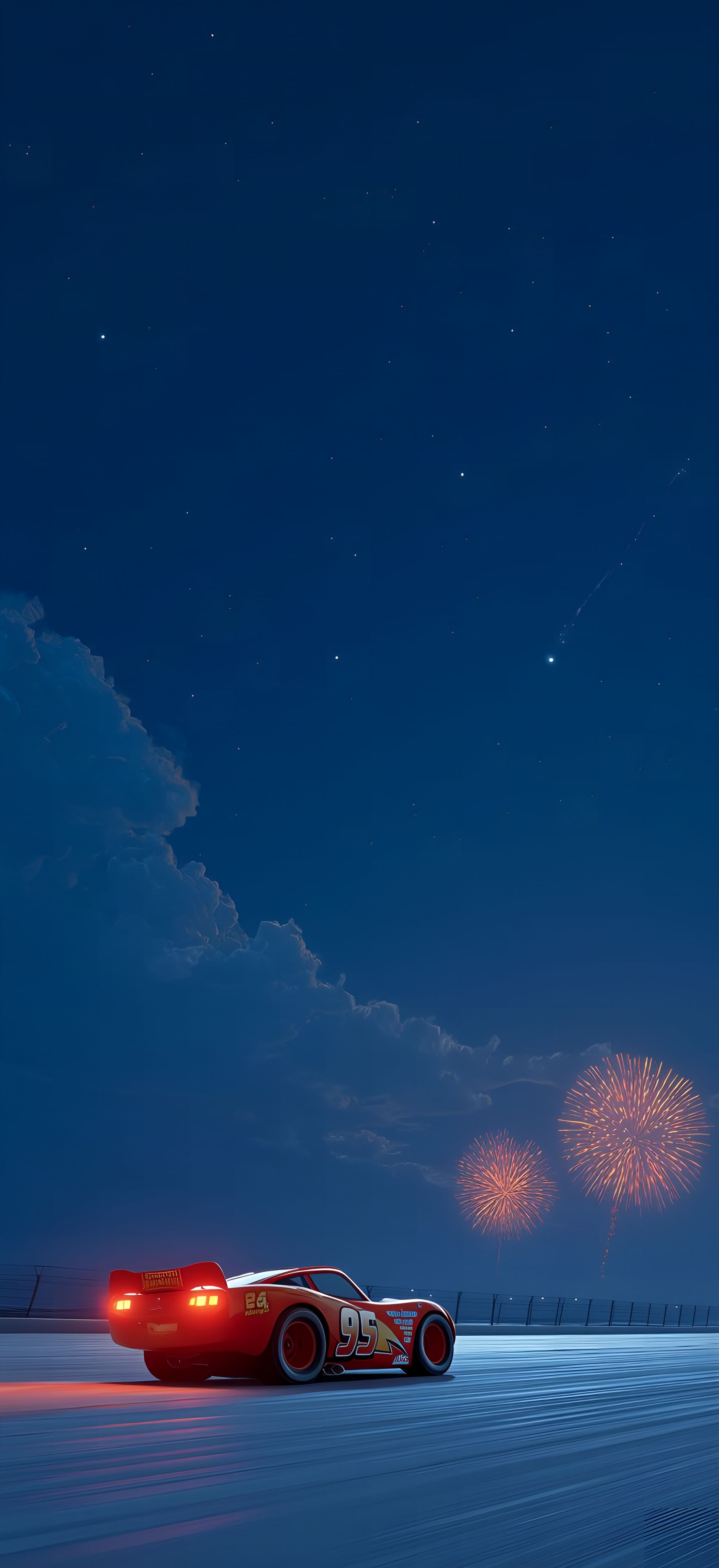 Lightning McQueen Racing Wallpaper