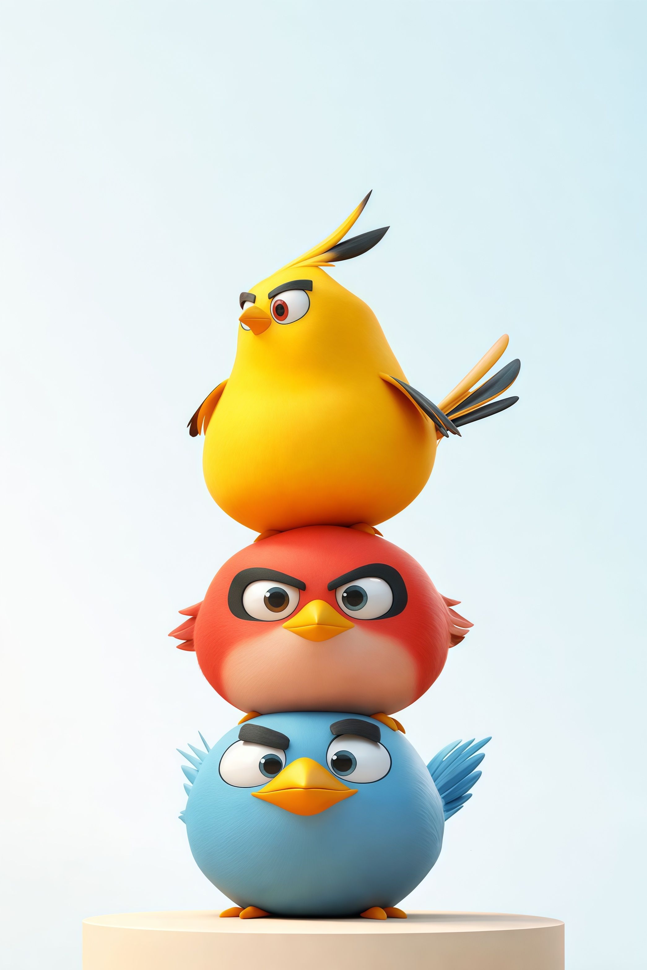 3D Stacked Angry Birds Live Wallpaper