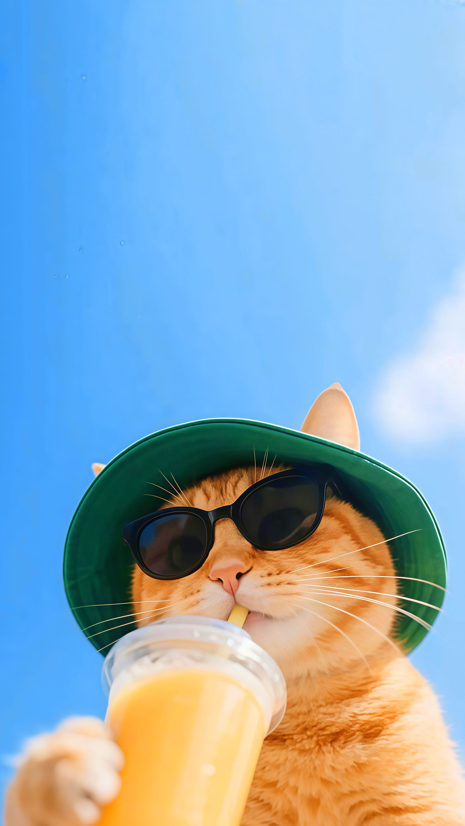 Funny Summer Cat Sunglasses Live Wallpaper