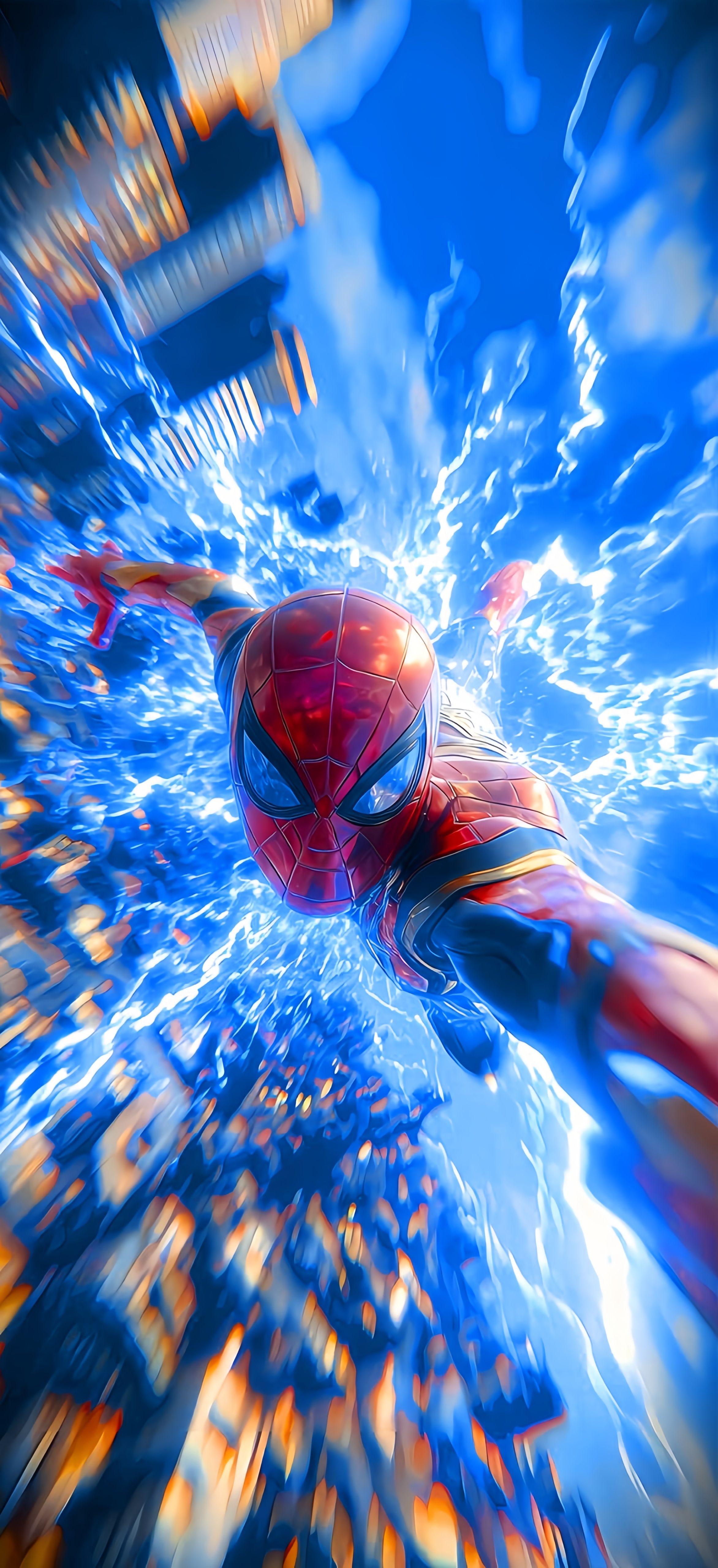 Iron Spider Falling Wallpaper