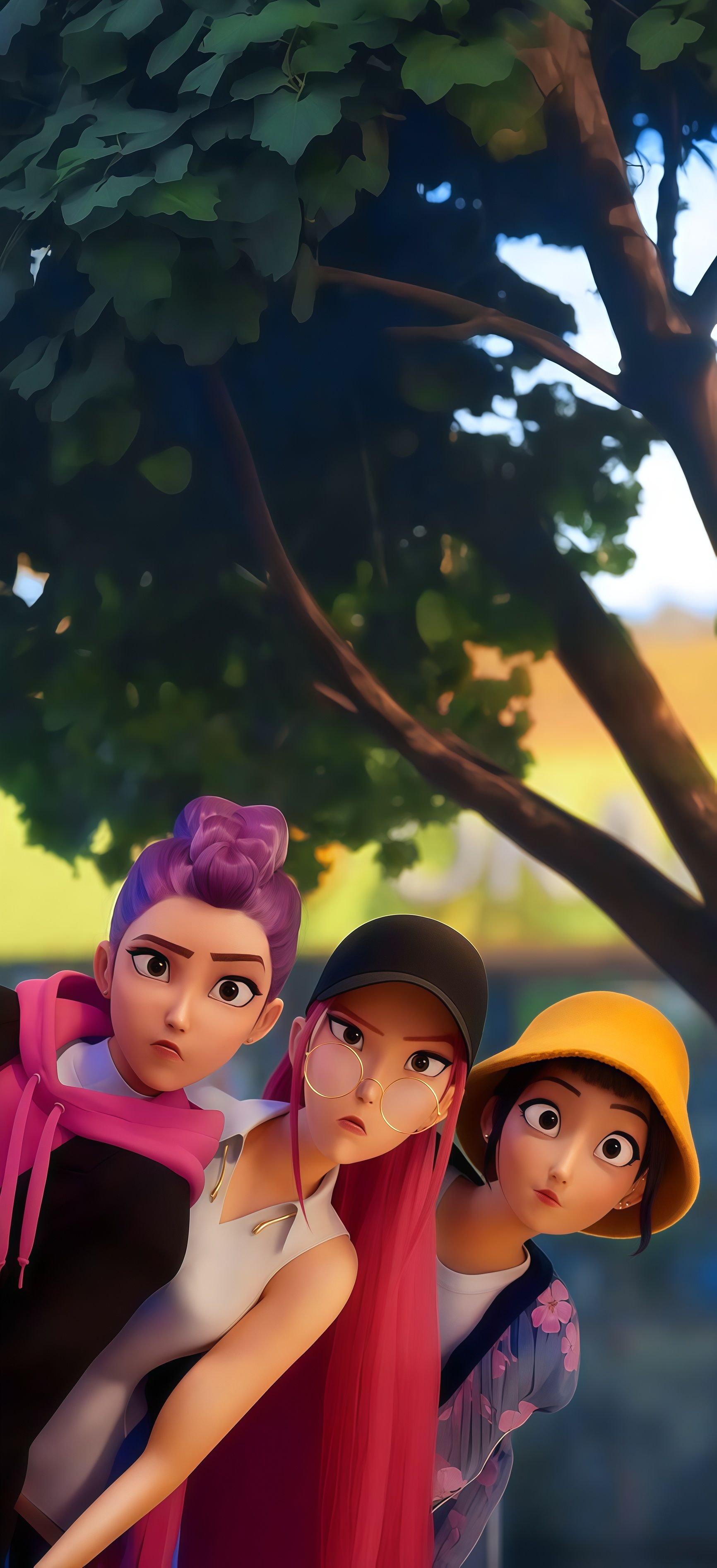 K-Pop Demon Hunters Trio Wallpaper